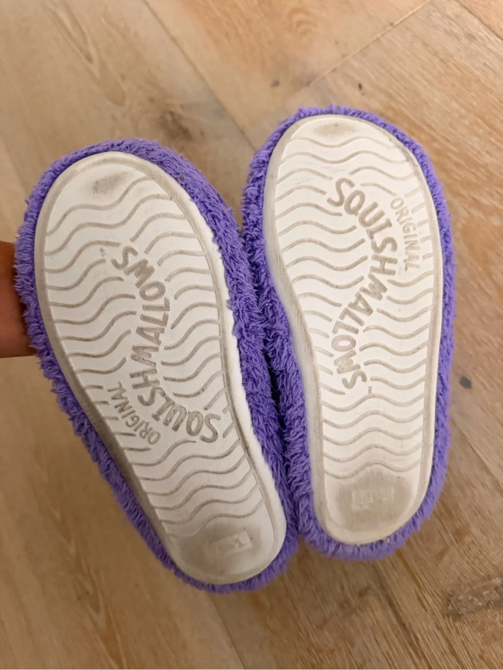 Squishmallows Purple Corgi Plush Slip-On Slippers